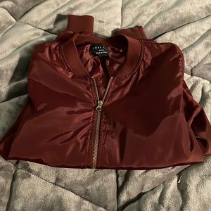 Red bomber jacket